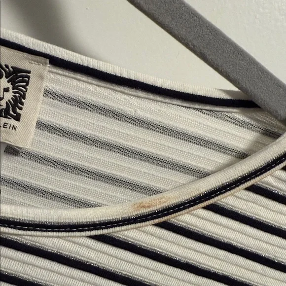 Anne Klein Black and White Striped Top - Picture 5 of 5